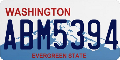 WA license plate ABM5394