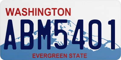 WA license plate ABM5401