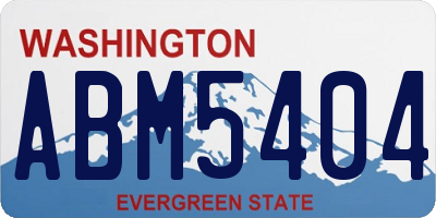 WA license plate ABM5404