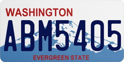 WA license plate ABM5405