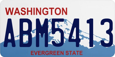 WA license plate ABM5413