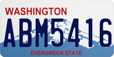 WA license plate ABM5416