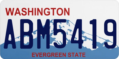 WA license plate ABM5419