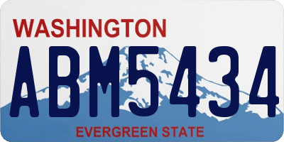WA license plate ABM5434