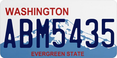 WA license plate ABM5435
