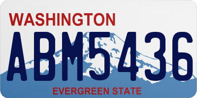 WA license plate ABM5436