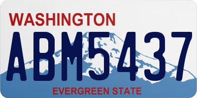 WA license plate ABM5437