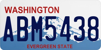 WA license plate ABM5438
