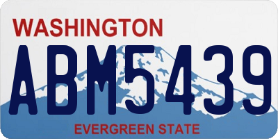 WA license plate ABM5439