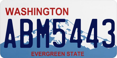WA license plate ABM5443