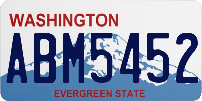 WA license plate ABM5452