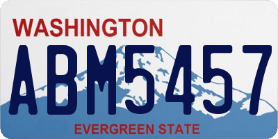 WA license plate ABM5457