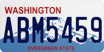 WA license plate ABM5459