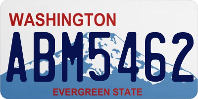 WA license plate ABM5462