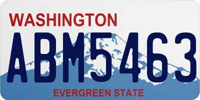 WA license plate ABM5463