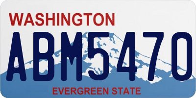 WA license plate ABM5470