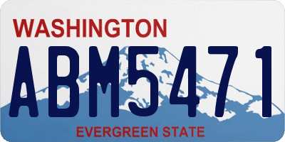 WA license plate ABM5471