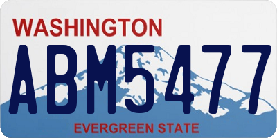 WA license plate ABM5477