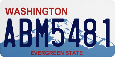 WA license plate ABM5481
