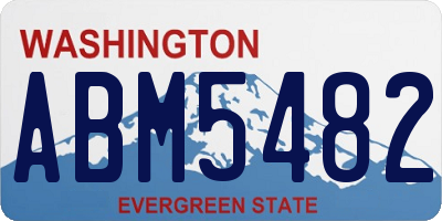 WA license plate ABM5482