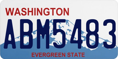 WA license plate ABM5483