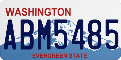 WA license plate ABM5485