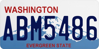 WA license plate ABM5486