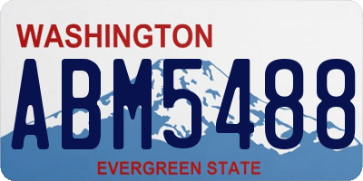 WA license plate ABM5488