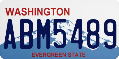 WA license plate ABM5489