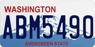 WA license plate ABM5490