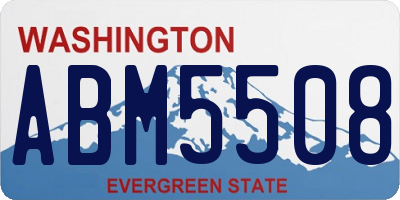 WA license plate ABM5508