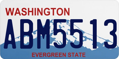 WA license plate ABM5513