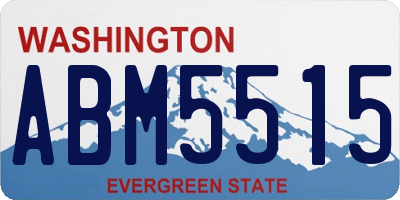 WA license plate ABM5515