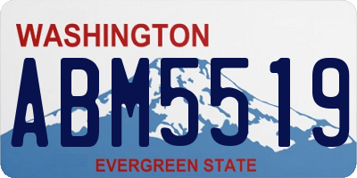 WA license plate ABM5519