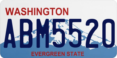 WA license plate ABM5520