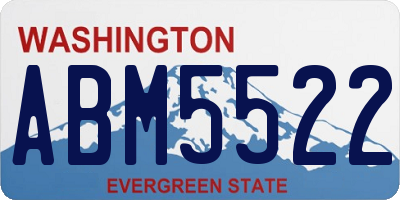 WA license plate ABM5522