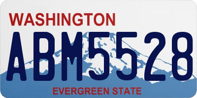 WA license plate ABM5528