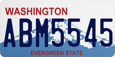 WA license plate ABM5545