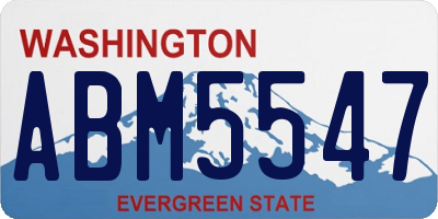 WA license plate ABM5547