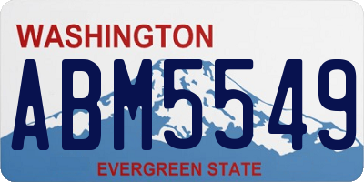 WA license plate ABM5549