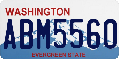 WA license plate ABM5560