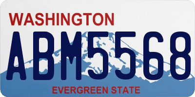 WA license plate ABM5568