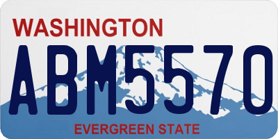 WA license plate ABM5570