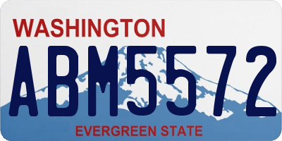 WA license plate ABM5572