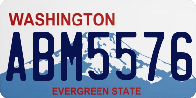 WA license plate ABM5576