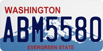 WA license plate ABM5580