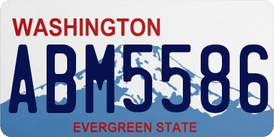WA license plate ABM5586