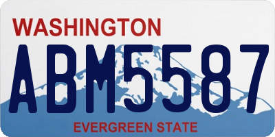 WA license plate ABM5587
