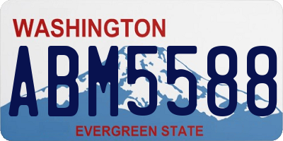 WA license plate ABM5588