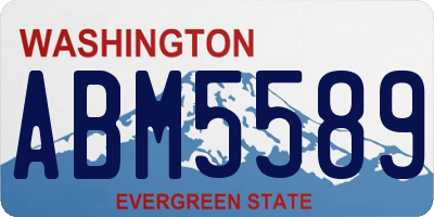 WA license plate ABM5589